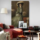 Mrs. John White Alexander - Seated Lady in Wide Hat By John White Alexander canvas wall art - Image 8