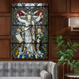 Jesus with Prophets - Historic Stained Glass Church Scene canvas wall art