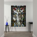 Jesus with Prophets - Historic Stained Glass Church Scene canvas wall art - Image 2