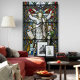 Jesus with Prophets - Historic Stained Glass Church Scene canvas wall art - Image 8