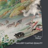 Birds near a Mountain Stream - Colorful Rustic Nature Scene By Herman Henstenburgh canvas wall art - Image 3