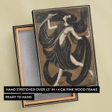 Danseres met Draperie'n - Stylized Nude Dancer in Drapes By Henk Schilling canvas wall art - Image 6