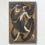 Danseres met Draperie'n - Stylized Nude Dancer in Drapes By Henk Schilling canvas wall art - Image 7