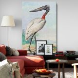 Jabiru - Serene Long-Legged Bird in Landscape By Aert Schouman canvas wall art - Image 8