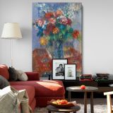 Bouquet de Fleurs - Impressionist Floral Still Life By Camille Pissarro canvas wall art - Image 8