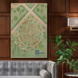 Estate Parterre Plan - Vintage Geometric Garden Layout By Virginia Richards canvas wall art