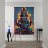 Lord Ganesha - Vibrant Pop Hindu Spiritual Art canvas wall art - Image 2