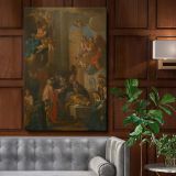 Death of St Clare - Religious Scene with Angels and Clergy By Nezn‡my Maliar canvas wall art