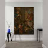 Death of St Clare - Religious Scene with Angels and Clergy By Nezn‡my Maliar canvas wall art - Image 2