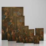 Death of St Clare - Religious Scene with Angels and Clergy By Nezn‡my Maliar canvas wall art - Image 4