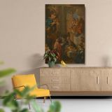 Death of St Clare - Religious Scene with Angels and Clergy By Nezn‡my Maliar canvas wall art - Image 5