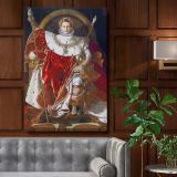 Napoleon on Imperial Throne - Regal French Portrait By Jean-Auguste-Dominique Ingres canvas wall art