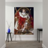Napoleon on Imperial Throne - Regal French Portrait By Jean-Auguste-Dominique Ingres canvas wall art - Image 2