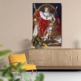Napoleon on Imperial Throne - Regal French Portrait By Jean-Auguste-Dominique Ingres canvas wall art - Image 5