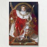 Napoleon on Imperial Throne - Regal French Portrait By Jean-Auguste-Dominique Ingres canvas wall art - Image 7