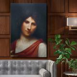Youth Holding an Arrow - Serene Red-Clad Young Man By Giorgione canvas wall art
