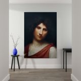 Youth Holding an Arrow - Serene Red-Clad Young Man By Giorgione canvas wall art - Image 2
