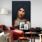 Youth Holding an Arrow - Serene Red-Clad Young Man By Giorgione canvas wall art - Image 8