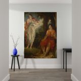 Venus and Anchises - Romantic Myth Scene By Benjamin Robert Haydon canvas wall art - Image 2