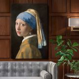 Girl with a Pearl Earring - Iconic Portrait By Johannes Vermeer canvas wall art