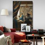The Allegory of Painting - Dutch Masterpiece in Studio By Johannes Vermeer canvas wall art - Image 8
