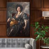 Portrait of Lady Michelham - Elegant Edwardian Style By Jacques- canvas wall art