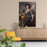 Portrait of Lady Michelham - Elegant Edwardian Style By Jacques- canvas wall art - Image 5