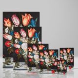 Flowers in a Glass - Dutch Floral Still Life By Ambrosius Bosschaert canvas wall art - Image 4