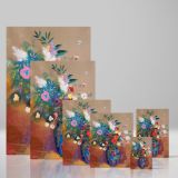 Bouquet of Flowers - Vibrant Pastel in Blue Vase By Odilon Redon canvas wall art - Image 4