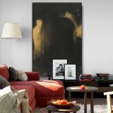 Glowing Figure Before Archway - Ghostly Vision in Black and White By Odilon Redon canvas wall art - Image 8