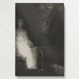 I Continued to Gaze on the Chair - Surreal Misty Figure By Odilon Redon canvas wall art - Image 7
