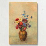 Flowers in a Vase - Vibrant 1910 Bouquet Still Life By Odilon Redon canvas wall art - Image 7