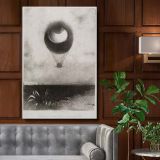Ë Edgar Poe - Surreal Eye Balloon in Sky By Odilon Redon canvas wall art
