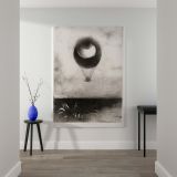 Ë Edgar Poe - Surreal Eye Balloon in Sky By Odilon Redon canvas wall art - Image 2
