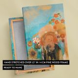 Evocation of Roussel - Dreamy Abstract Floral Portrait By Odilon Redon canvas wall art - Image 6