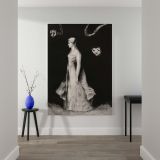 Haunting - Woman in White with Ghostly Masks By Odilon Redon canvas wall art - Image 2