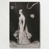 Haunting - Woman in White with Ghostly Masks By Odilon Redon canvas wall art - Image 7