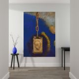 Beacon - Symbolic Pendant Portrait with Glow By Odilon Redon canvas wall art - Image 2