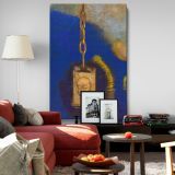 Beacon - Symbolic Pendant Portrait with Glow By Odilon Redon canvas wall art - Image 8