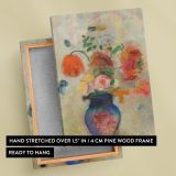 Large Vase with Flowers - Pastel Floral Still Life By Odilon Redon canvas wall art - Image 6