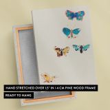 Five Butterflies - Watercolor Insect Illustration By Odilon Redon canvas wall art - Image 6