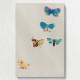 Five Butterflies - Watercolor Insect Illustration By Odilon Redon canvas wall art - Image 7