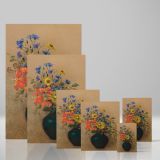 Wildflowers - Red, Blue & Yellow Floral Bouquet By Odilon Redon canvas wall art - Image 4