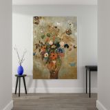 Still Life with Flowers - Bouquet with Butterflies By Odilon Redon canvas wall art - Image 2