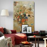 Still Life with Flowers - Bouquet with Butterflies By Odilon Redon canvas wall art - Image 8