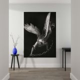 Angel with Chain - Dramatic Celestial Figure on Black By Odilon Redon canvas wall art - Image 2