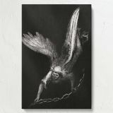 Angel with Chain - Dramatic Celestial Figure on Black By Odilon Redon canvas wall art - Image 7