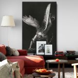 Angel with Chain - Dramatic Celestial Figure on Black By Odilon Redon canvas wall art - Image 8