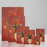 Bouquet in a Chinese Vase - Wild Garden Blooms By Odilon Redon canvas wall art - Image 4