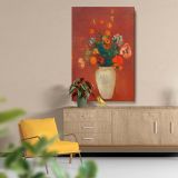 Bouquet in a Chinese Vase - Wild Garden Blooms By Odilon Redon canvas wall art - Image 5